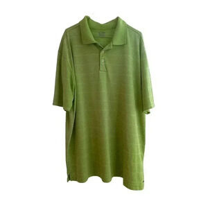 champion golf polo lime green size large